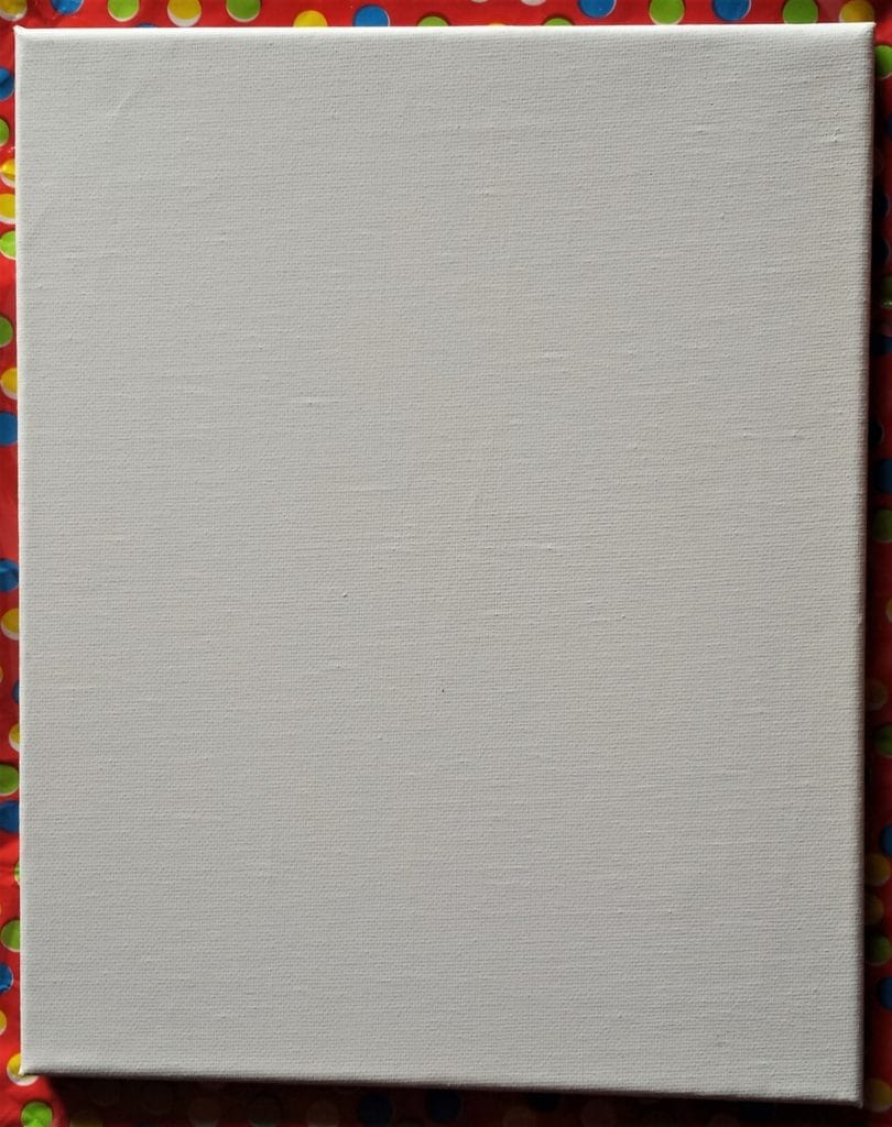 Canvas before being painted.