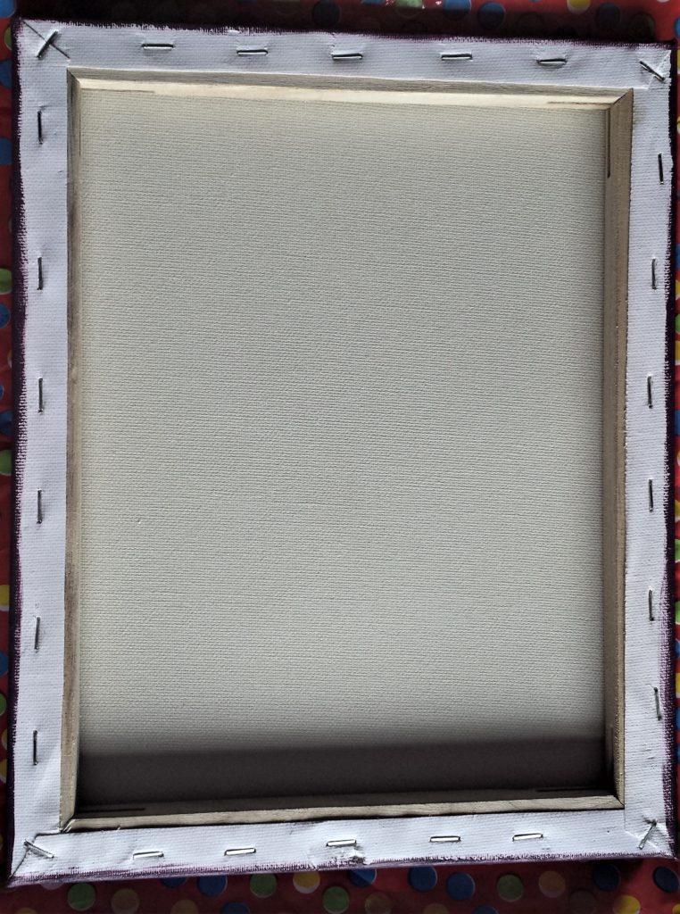 Back of the Canvas before being painted.