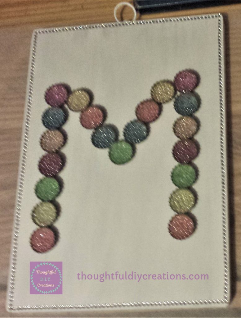 Chopping Board with border filled with clear self-adhesive gemstones.