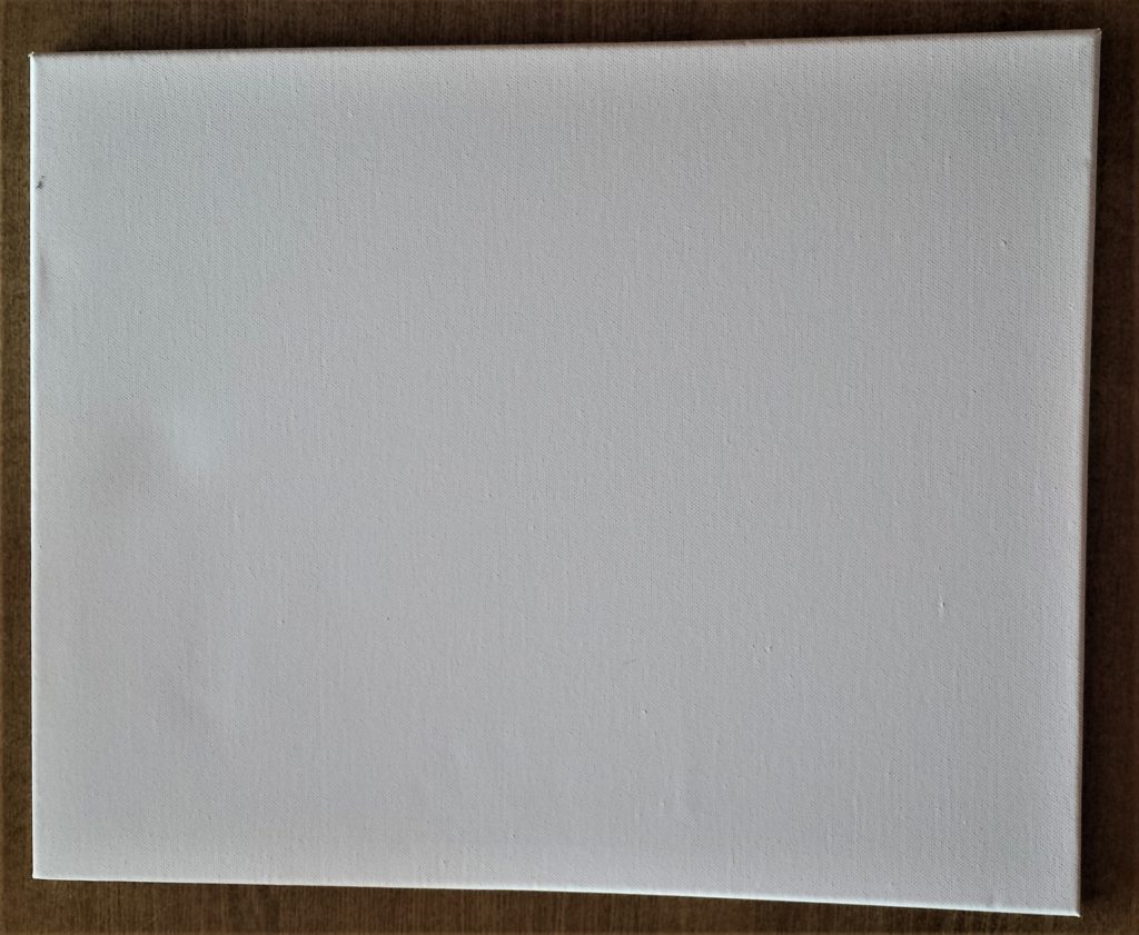 Canvas before any materials were put on it.