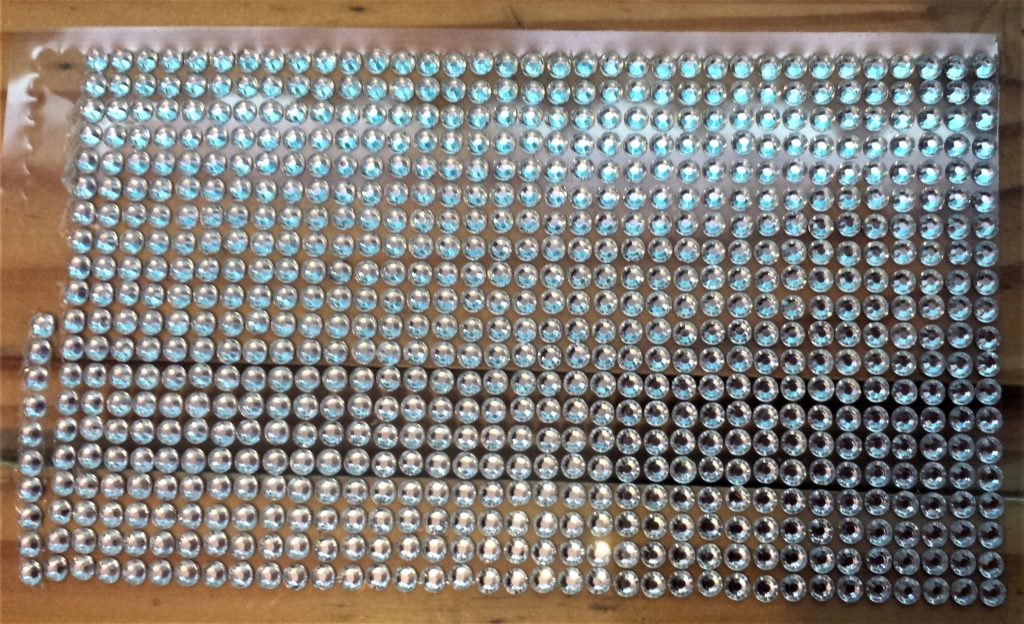 Pack of Clear rhinestone stickers.