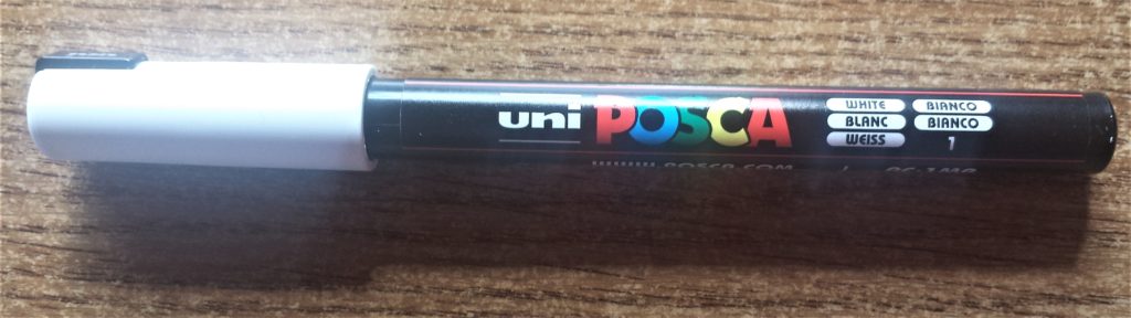 uni POSCA white paint pen 0.7mm.