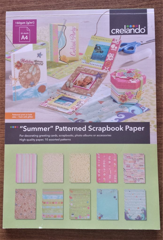 A4 160 (g/m2) "Summer" Patterned Scrapbook Paper Pad by Crelando.