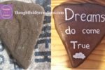 Before & After of Spray Painted Stones with Positive Quote.