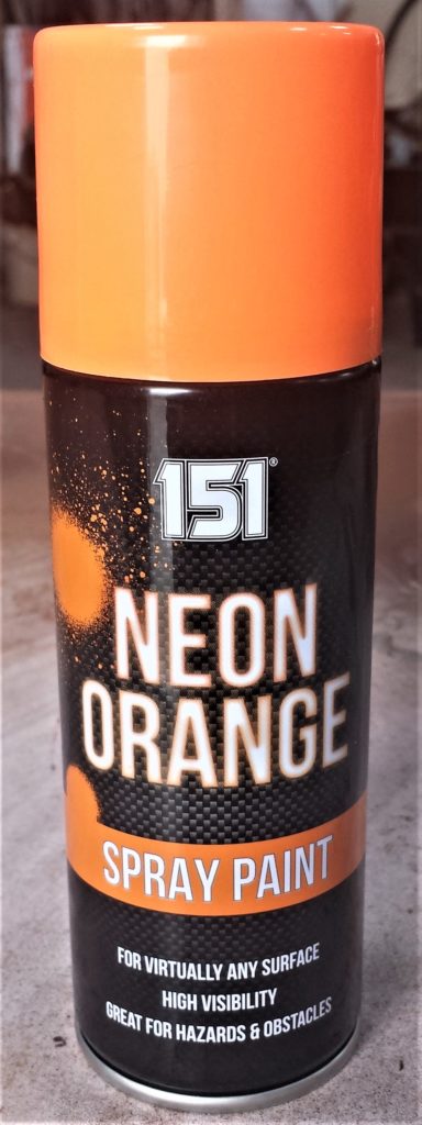 Neon Orange Spray Paint.