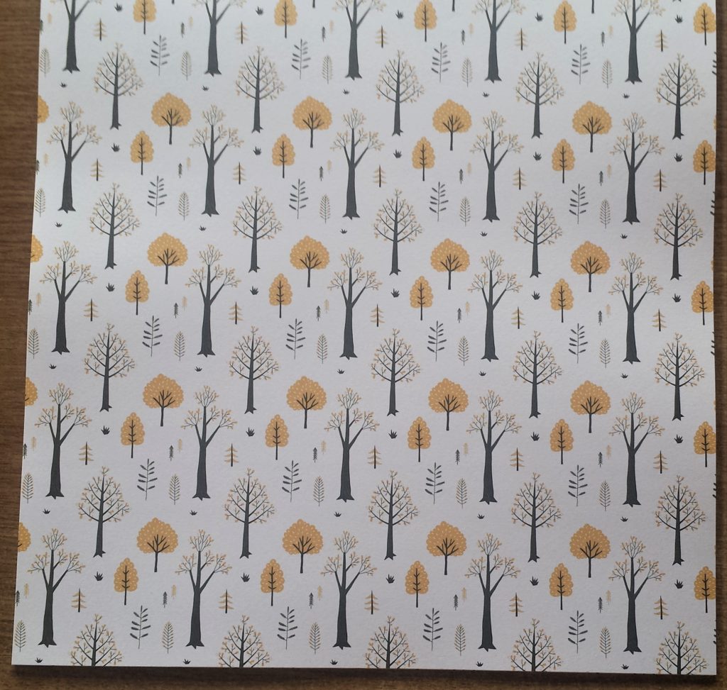 Paper used to spell the letter 'M' in Autumn.