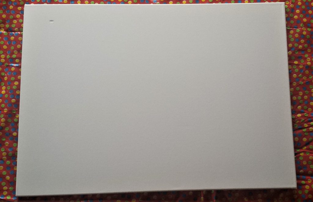 Canvas before being painted.