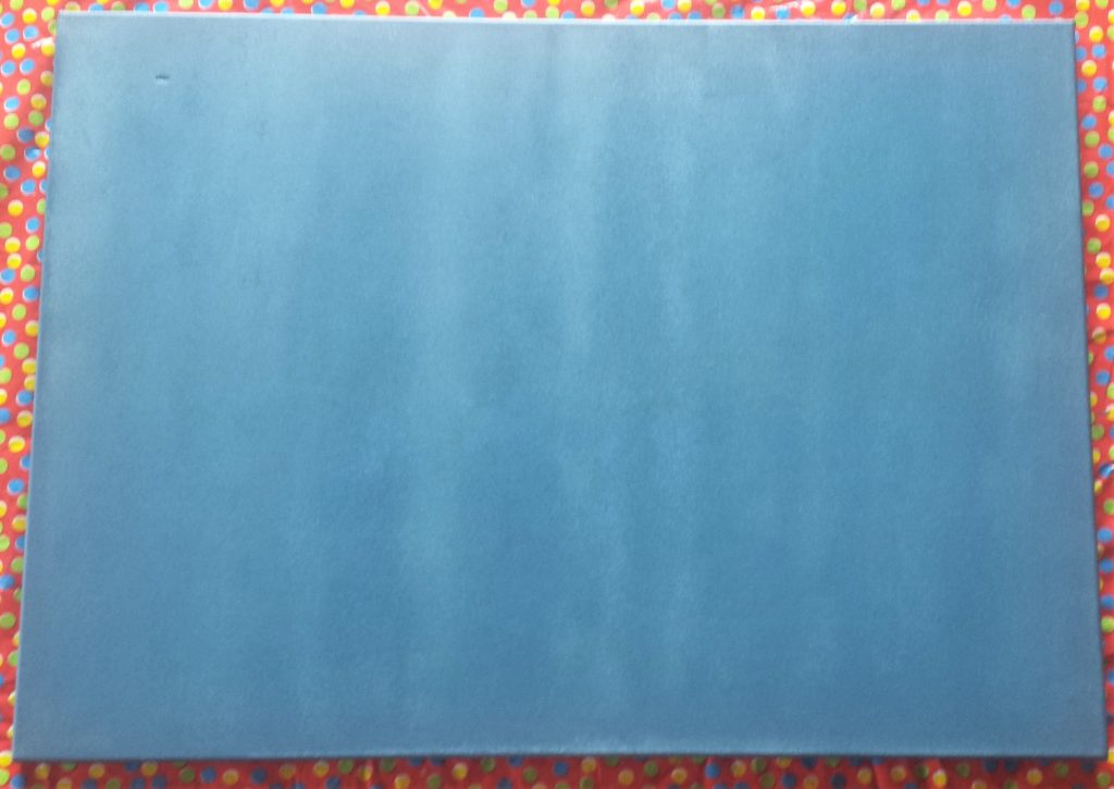 The Canvas after the first layer of grey paint.