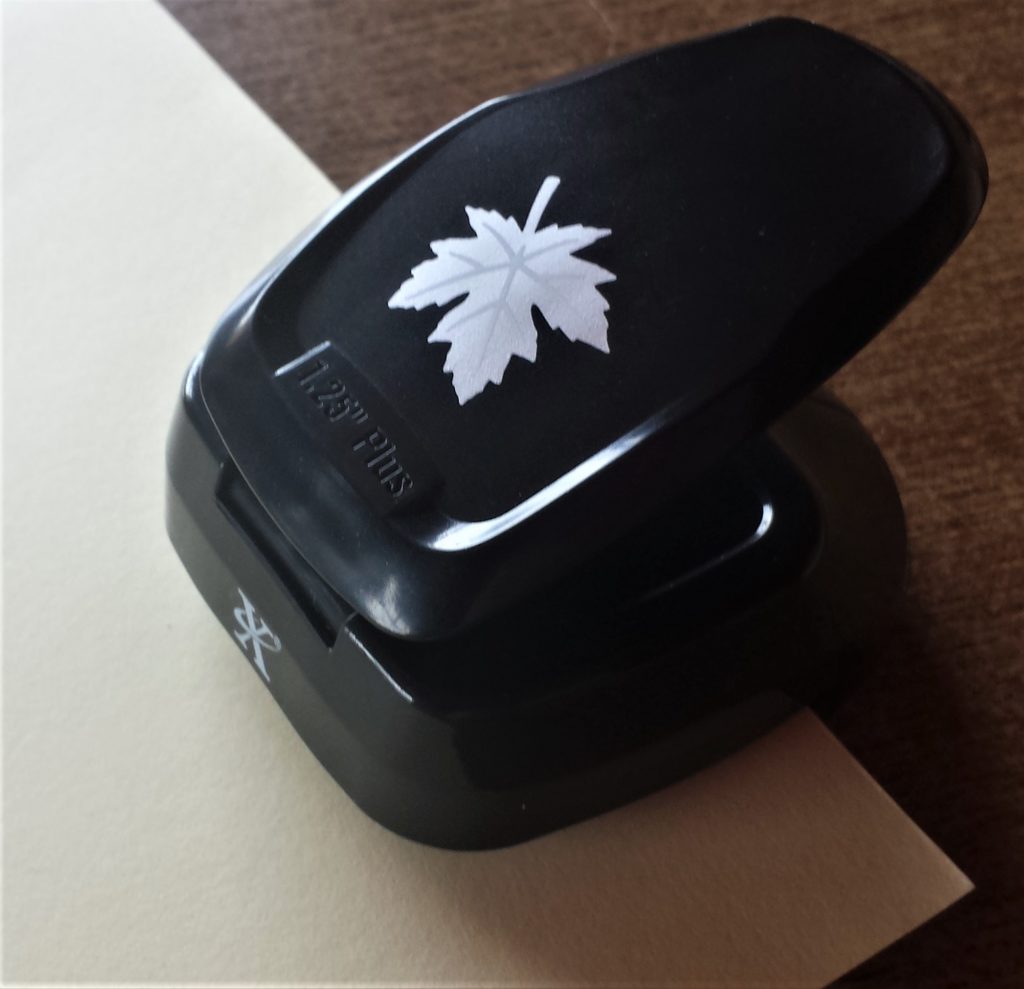 The paper inside the leaf punch.