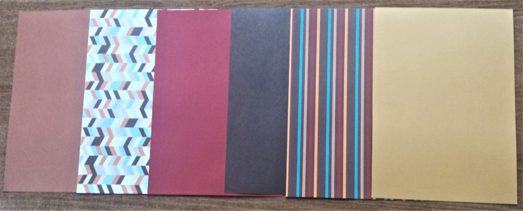 2 Autumn patterned sheets and 4 metallic autumn colours sheets.