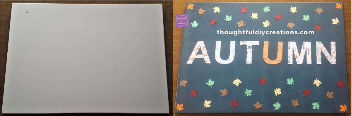 Before & After of Autumn Canvas.