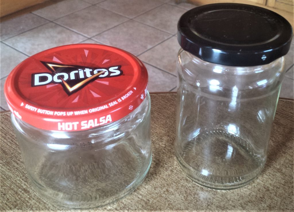 2 Jars washed and dried. Ready for crafting.