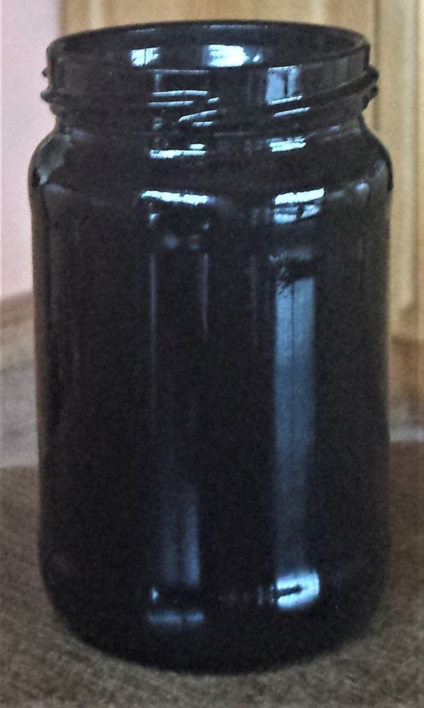 Jar after being brought back inside.