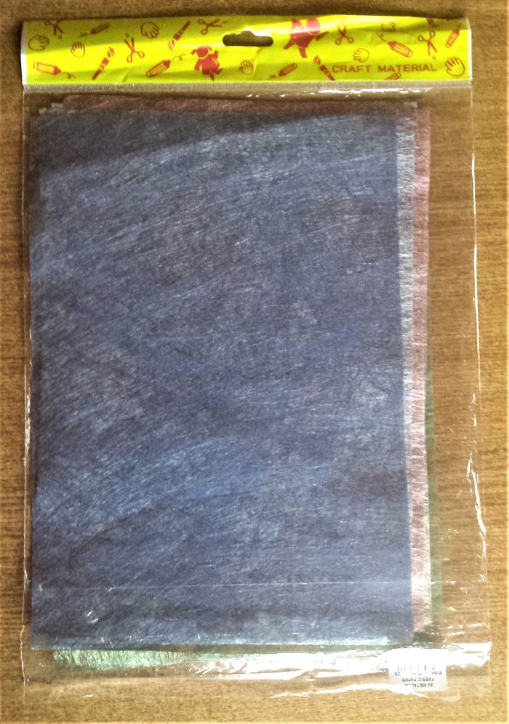 Pack of A4 Metallic Fabric Paper.