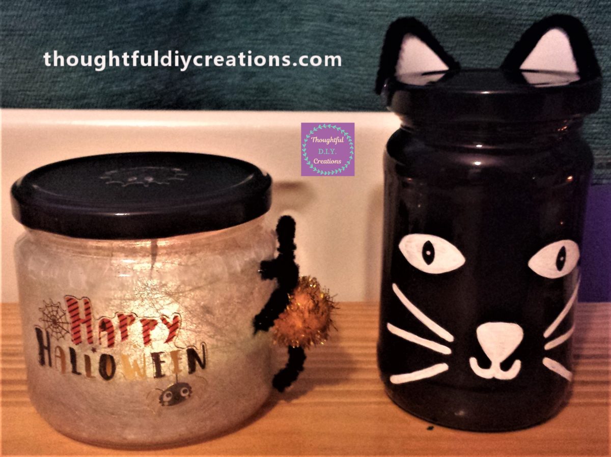 Final Result Spiderweb & Cat Jar Craft.