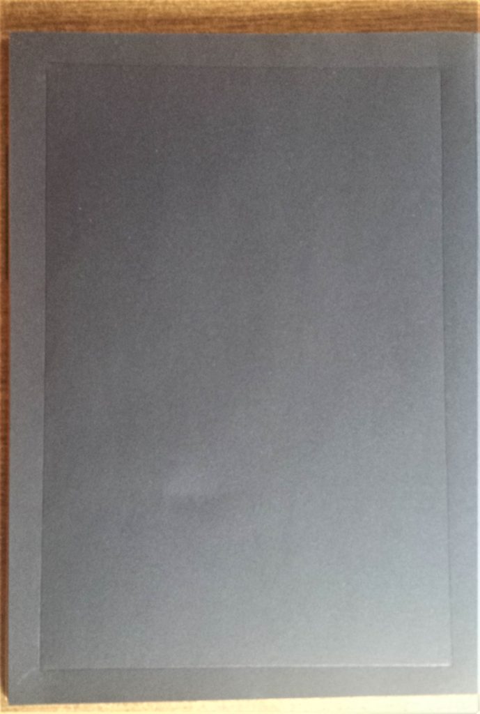 Outline of the Frame on the black page.