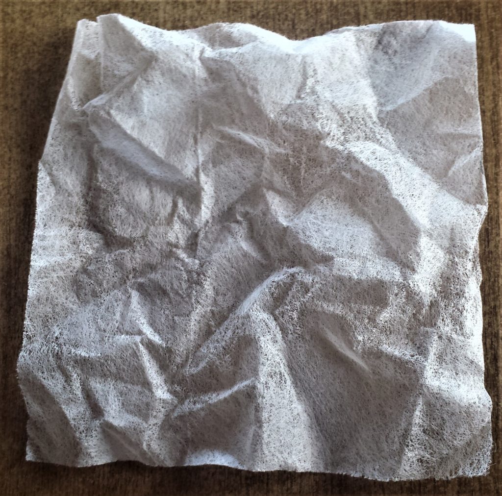 The tumble dryer sheet cut out where the line was.