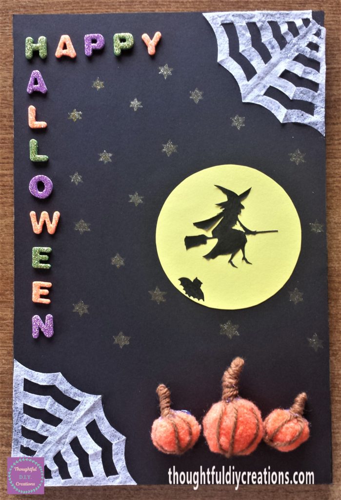 Stars added randomly over the black Halloween sign.