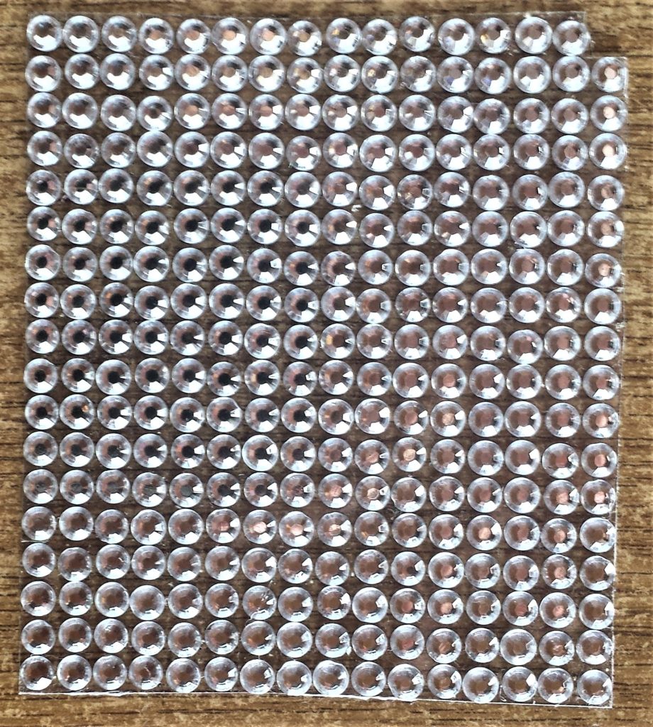 Clear gemstone stickers.