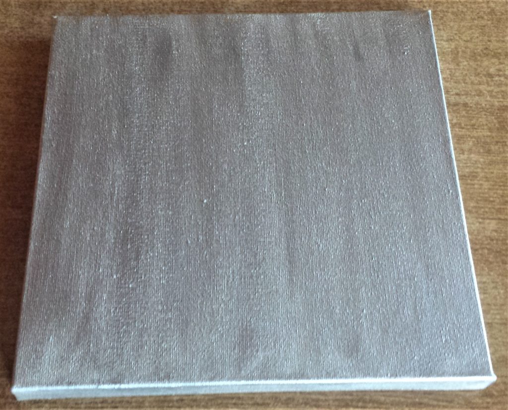 The front of the canvas painted.