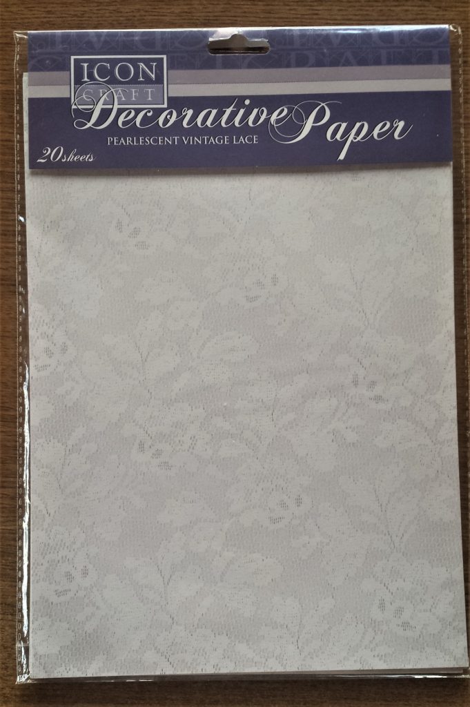 Icon Craft Decorative Paper Pearlescent Vintage Lace.