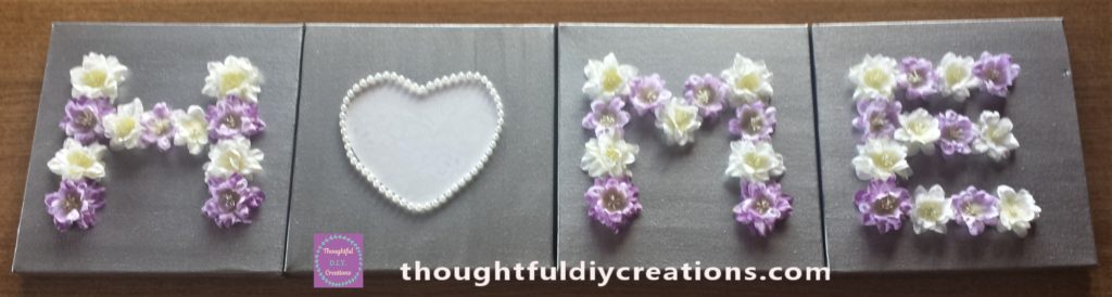 Completed D.I.Y. Flower Canvas.