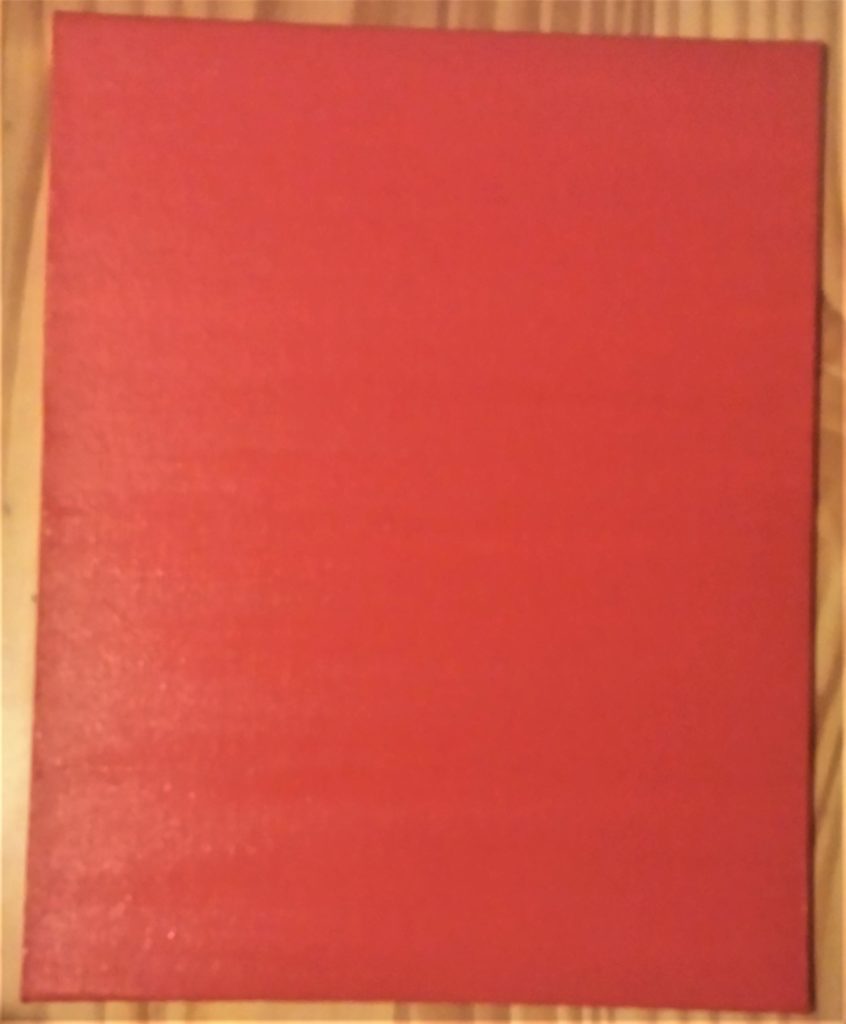 Third and final layer of paint on the Canvas Board.