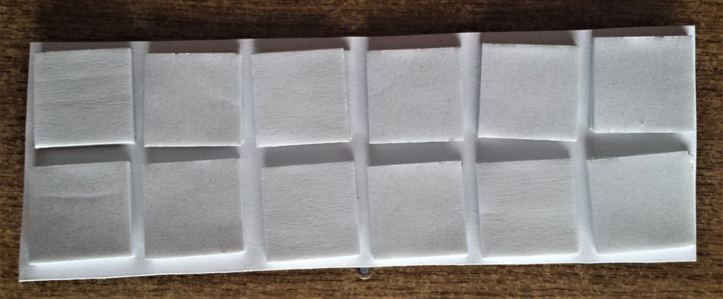 Double-sided foam square stickers added to the back of the Christmas card.