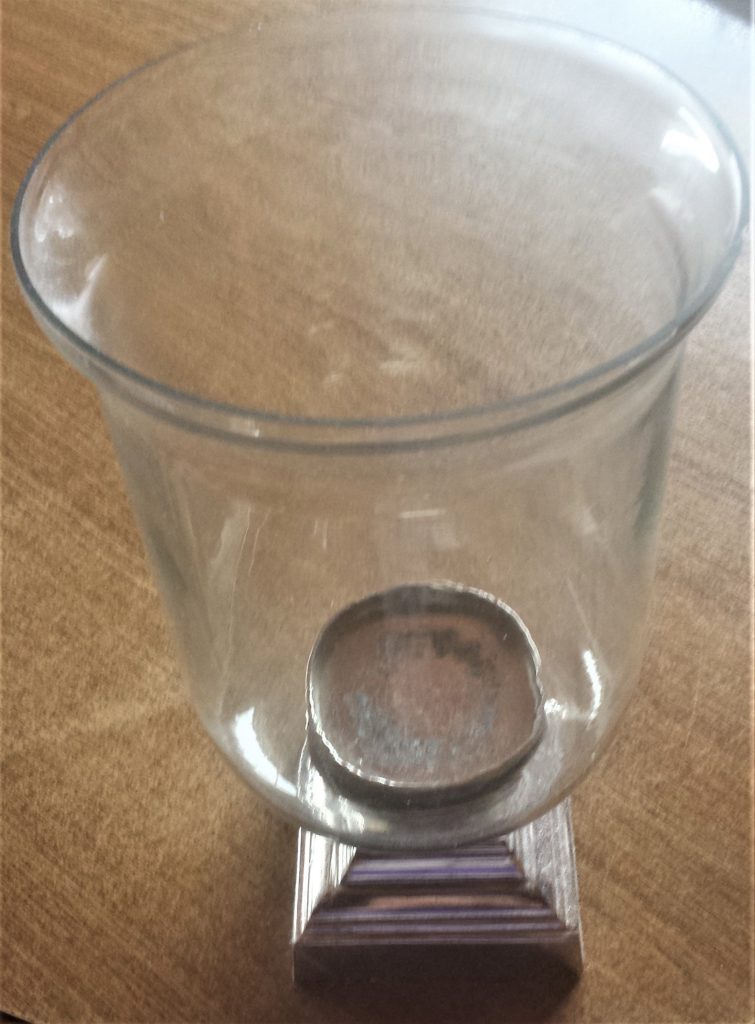 Candle Jar after being washed.