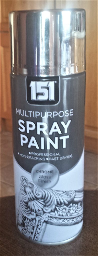 Multi Purpose Spray Paint in a Chrome Gloss Finish.