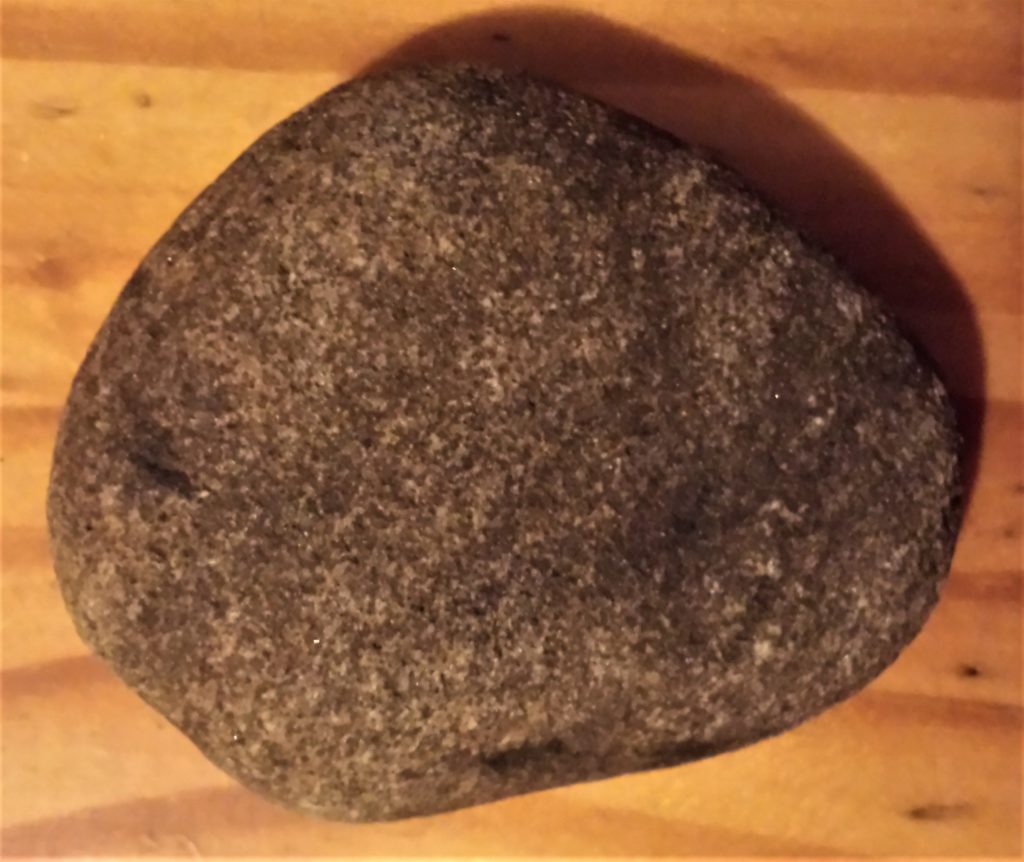 The fifth stone before being painted.