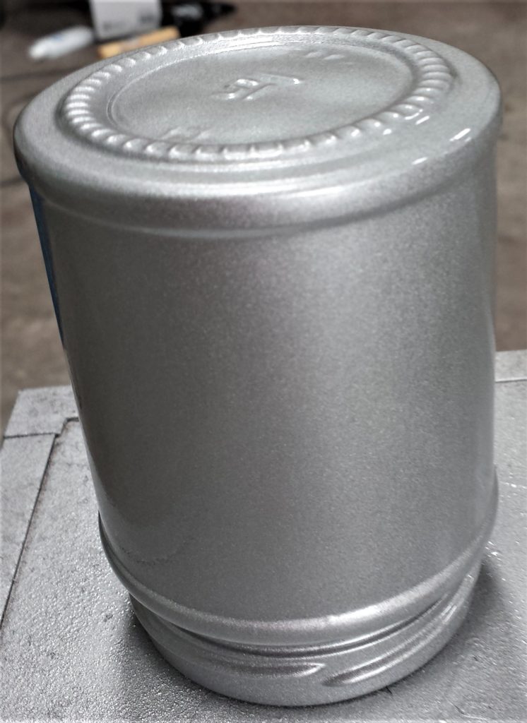 Third layer of paint to the smallest jar.