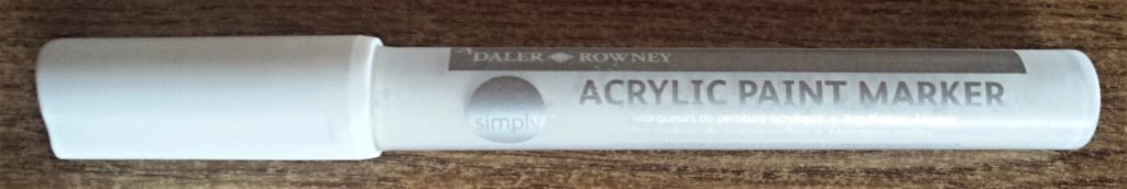 Daler Rowney White Acrylic Paint Marker in 2-3 mm.