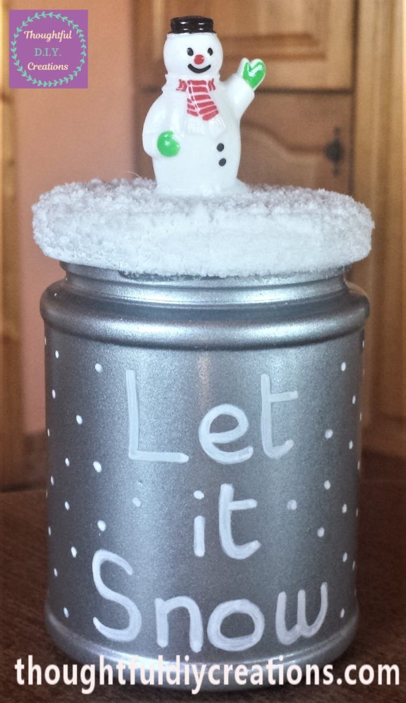 Front view of the 'Let it Snow' Jar.
