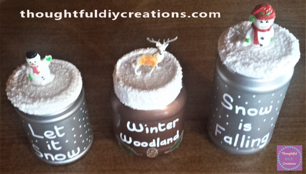 3 Christmas jars.