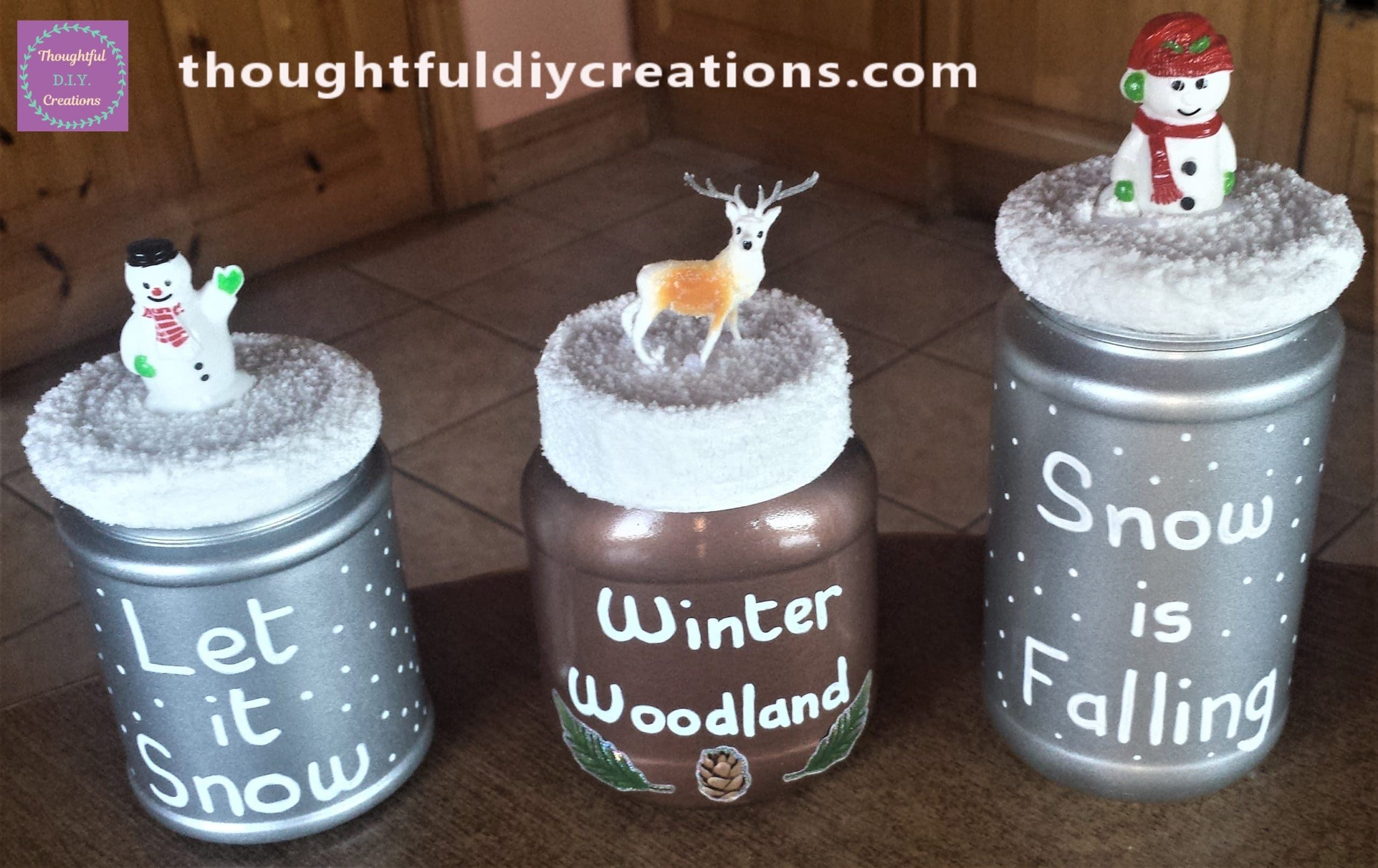 Finished D.I.Y. Christmas Jars