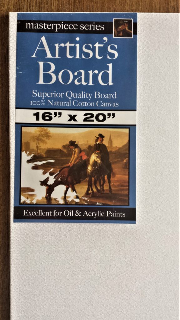 16" x 20" Artist's Board 100% Natural Cotton Canvas.