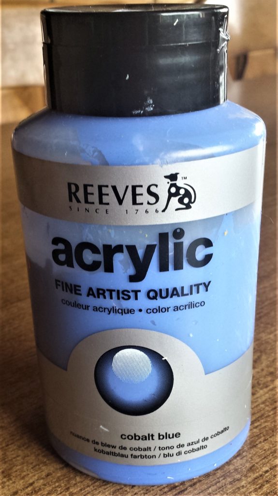 'Cobalt Blue' Fine Artist Quality Acrylic Paint.