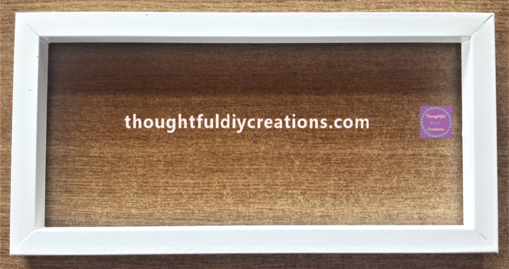 The frame brought back inside after being cured for two days in the shed.