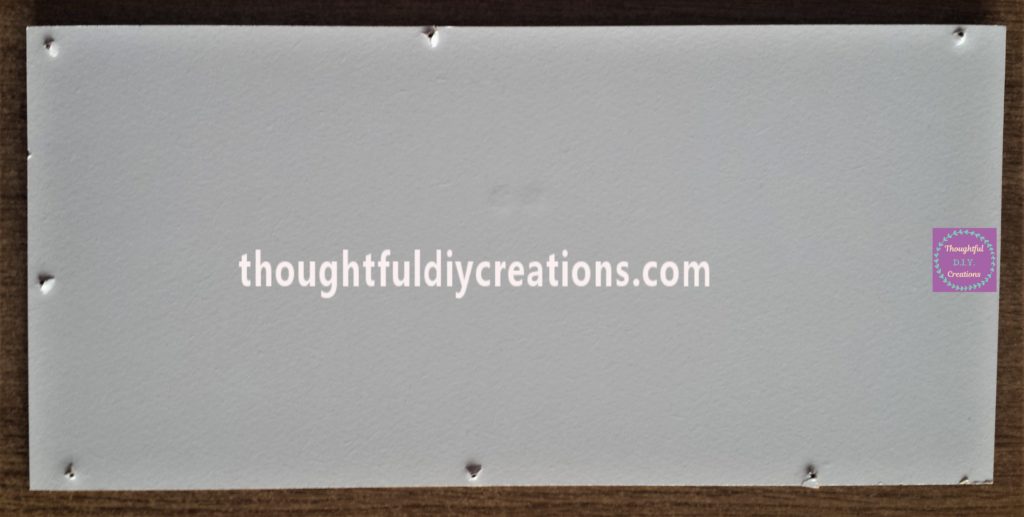 Backing board for the frame.