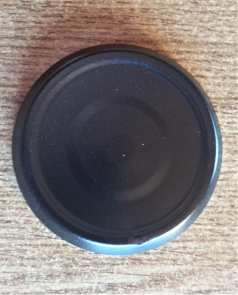 Lid brought back inside after curing time.