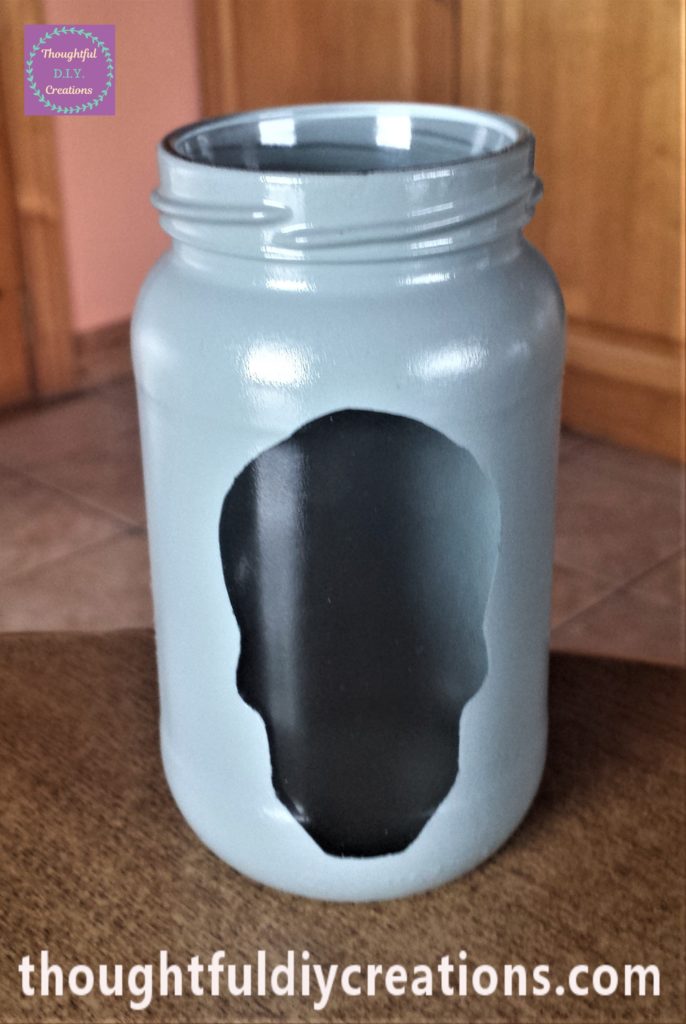 Jar back inside after 2 days of curing time.