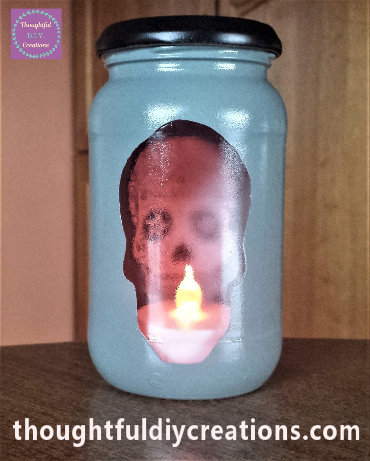 Finished D.I.Y. Skull Jar