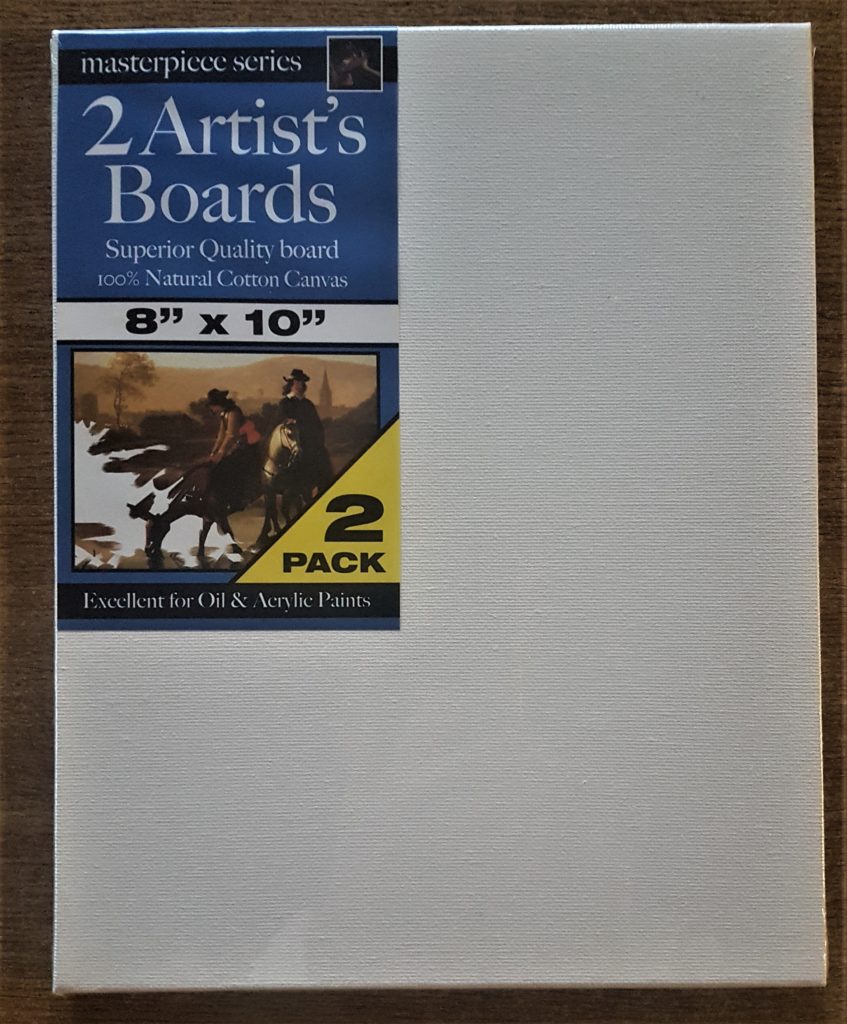 2 Pack 8 x 10 inch 100% Natural Cotton Canvas Boards.