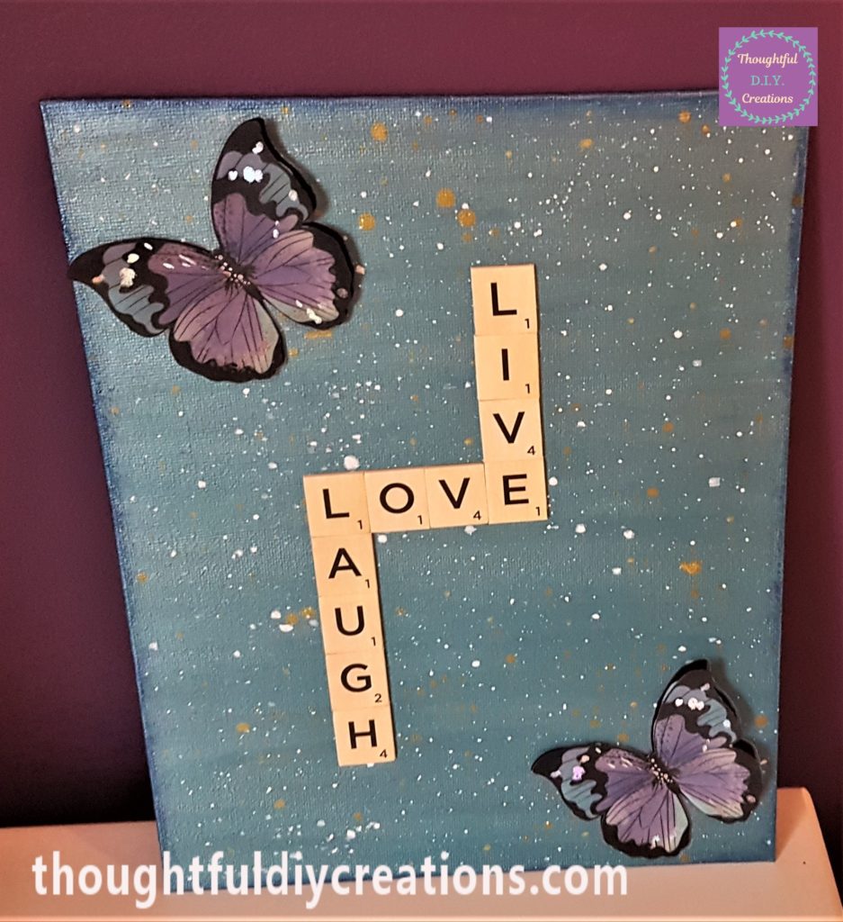 'Live, Love, Laugh' Canvas Board.