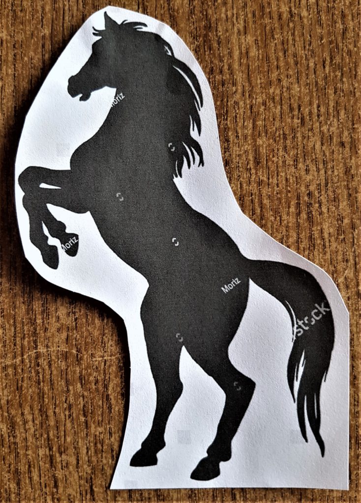 The Horse Silhouette Image cut out.