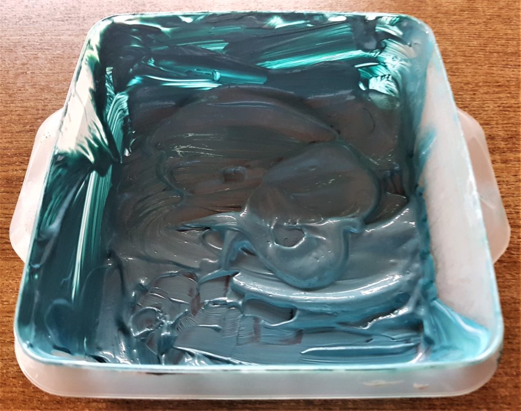 Colour that I mixed up for the 'Live, Love, Laugh Canvas'.