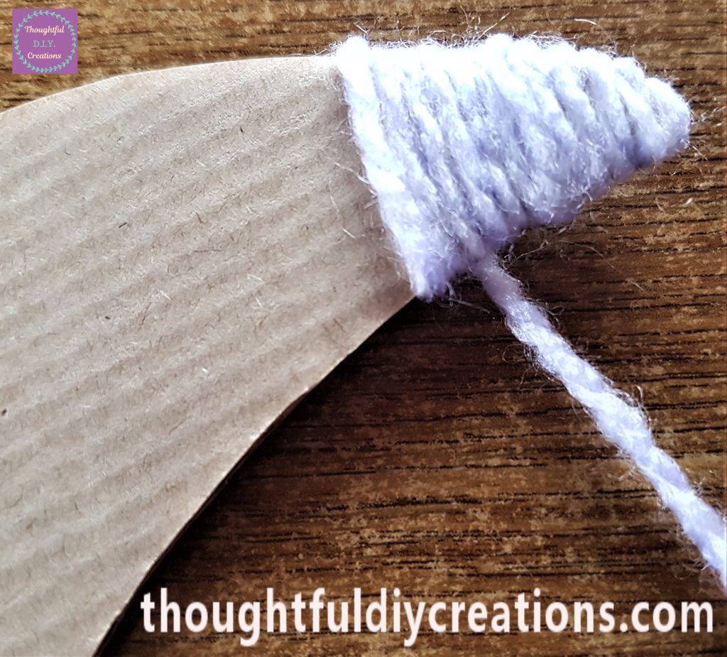 The wool wrapped around the top of the moon.