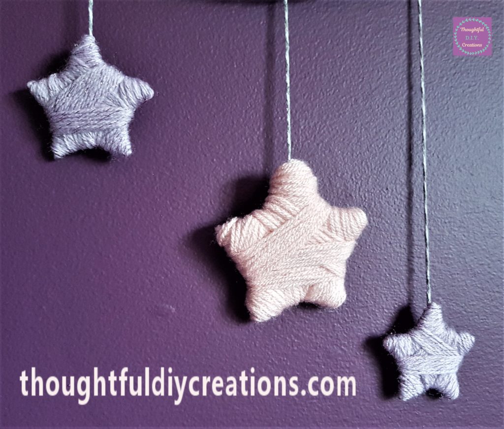 View of the stars hung up on the wall.