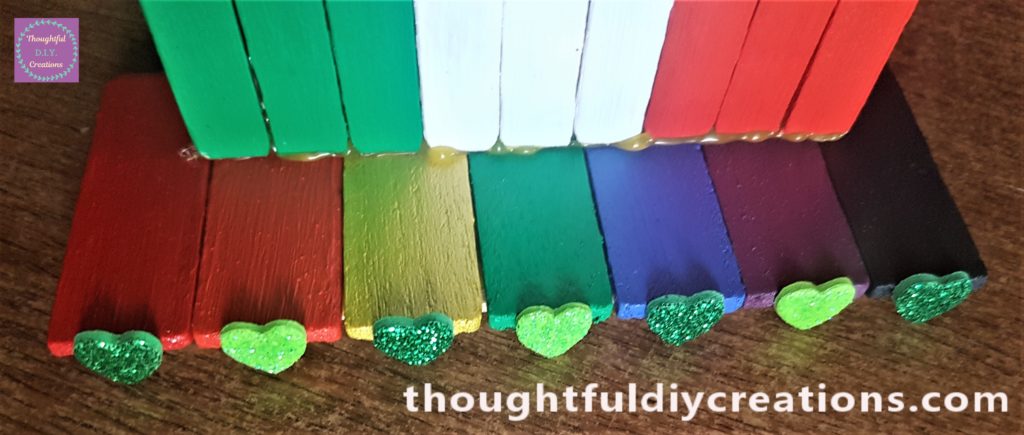 The yellow hot glue which is visible on the front of the door.